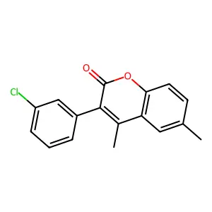 3-(3-Chlorophenyl)-4,6-dimethylchromen-2-one structure