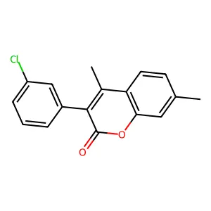 3-(3-Chlorophenyl)-4,7-dimethylchromen-2-one structure