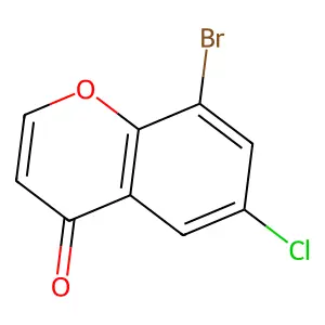 8-Bromo-6-chloro-4H-chromen-4-one structure