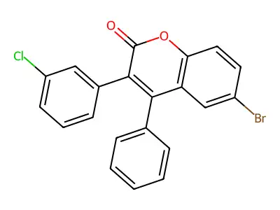 6-Bromo-3-(3-chlorophenyl)-4-phenylchromen-2-one structure