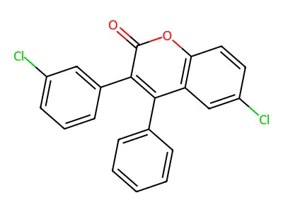 6-Chloro-3-(3-chlorophenyl)-4-phenylchromen-2-one structure