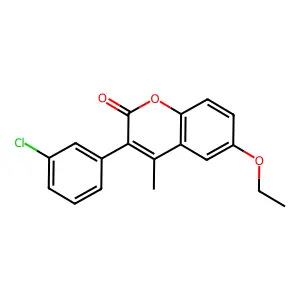 3-(3-Chlorophenyl)-6-ethoxy-4-methylchromen-2-one structure