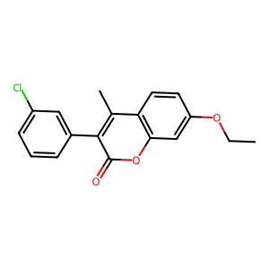 3-(3-Chlorophenyl)-7-ethoxy-4-methylchromen-2-one structure