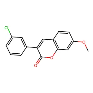 3-(3-Chlorophenyl)-7-methoxychromen-2-one structure