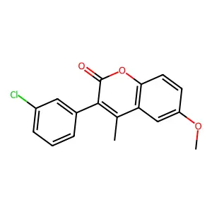 3-(3-Chlorophenyl)-6-methoxy-4-methylchromen-2-one structure