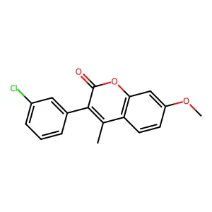 3-(3-Chlorophenyl)-7-methoxy-4-methylchromen-2-one structure