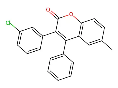 3-(3-Chlorophenyl)-6-methyl-4-phenylchromen-2-one structure