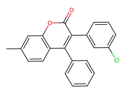 3-(3-Chlorophenyl)-7-methyl-4-phenylchromen-2-one structure