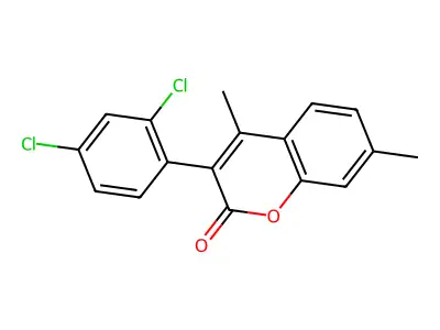 3-(2,4-Dichlorophenyl)-4,7-dimethylchromen-2-one structure