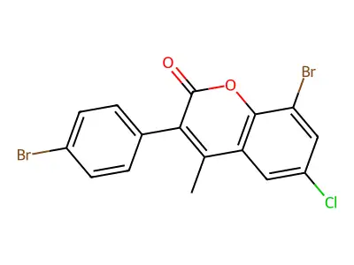8-Bromo-3-(4-bromophenyl)-6-chloro-4-methylchromen-2-one structure