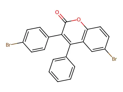6-Bromo-3-(4-bromophenyl)-4-phenylchromen-2-one structure