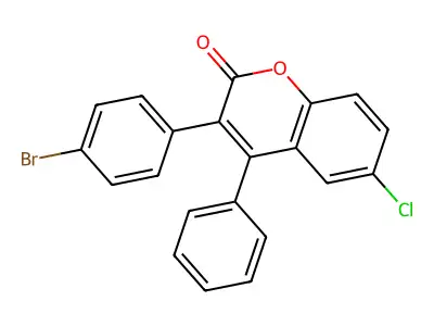 3-(4-Bromophenyl)-6-chloro-4-phenylchromen-2-one structure