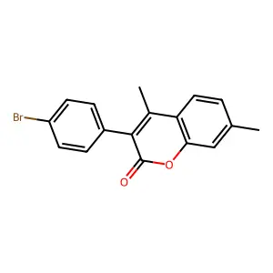 3-(4-Bromophenyl)-4,7-dimethylchromen-2-one structure