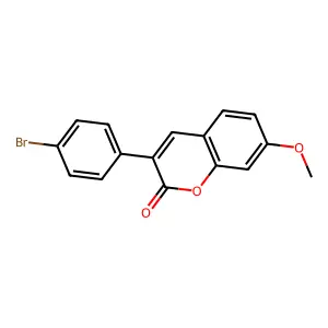 3-(4-Bromophenyl)-7-methoxychromen-2-one structure