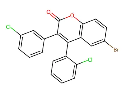 6-Bromo-4-(2-chlorophenyl)-3-(3-chlorophenyl)chromen-2-one structure