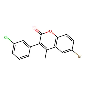 6-Bromo-3-(3-chlorophenyl)-4-methylchromen-2-one structure