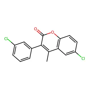 6-Chloro-3-(3-chlorophenyl)-4-methylchromen-2-one structure