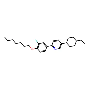5-(4-Ethylcyclohexyl)-2-(3-fluoro-4-heptoxyphenyl)pyridine structure