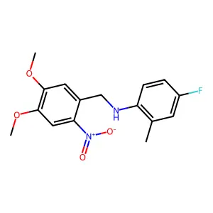 N-(4,5-dimethoxy-2-nitrobenzyl)-4-fluoro-2-methylaniline structure