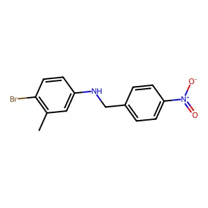 4-bromo-3-methyl-N-(4-nitrobenzyl)aniline structure