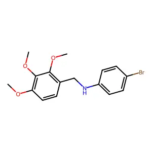 4-bromo-N-[(2,3,4-trimethoxyphenyl)methyl]aniline structure