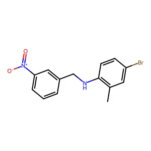 4-bromo-2-methyl-N-(3-nitrobenzyl)aniline structure
