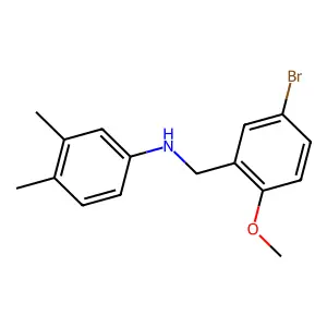 N-[(5-bromo-2-methoxyphenyl)methyl]-3,4-dimethylaniline structure