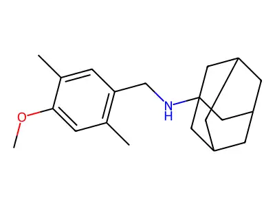 N-[(4-methoxy-2,5-dimethylphenyl)methyl]adamantan-1-amine structure