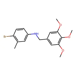 4-bromo-3-methyl-N-[(3,4,5-trimethoxyphenyl)methyl]aniline structure