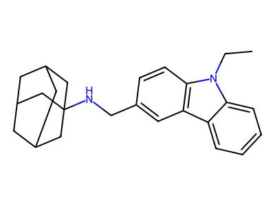 N-[(9-ethylcarbazol-3-yl)methyl]adamantan-1-amine structure