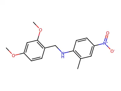 N-(2,4-dimethoxybenzyl)-2-methyl-4-nitroaniline structure