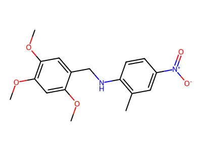 2-methyl-4-nitro-N-(2,4,5-trimethoxybenzyl)aniline structure