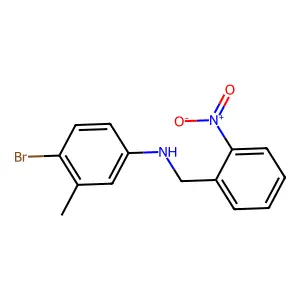 4-bromo-3-methyl-N-[(2-nitrophenyl)methyl]aniline structure