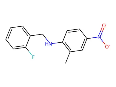 N-(2-fluorobenzyl)-2-methyl-4-nitroaniline structure