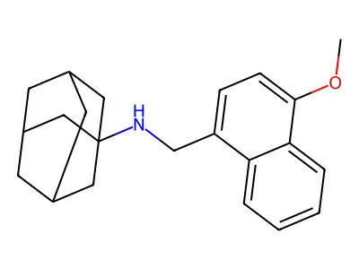 N-[(4-methoxynaphthalen-1-yl)methyl]adamantan-1-amine structure