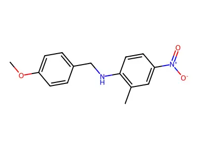 N-[(4-methoxyphenyl)methyl]-2-methyl-4-nitroaniline structure