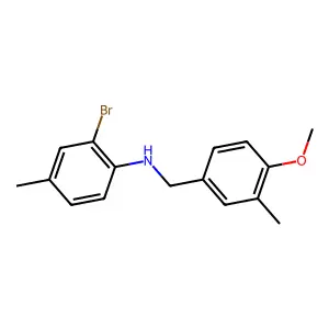 2-bromo-N-(4-methoxy-3-methylbenzyl)-4-methylaniline structure