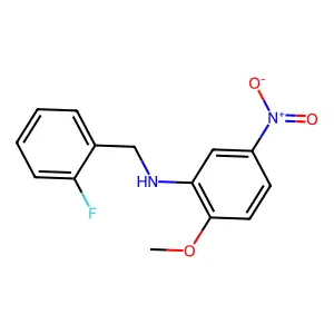 N-(2-fluorobenzyl)-2-methoxy-5-nitroaniline structure