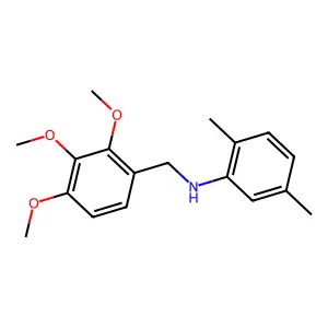 2,5-dimethyl-N-[(2,3,4-trimethoxyphenyl)methyl]aniline structure