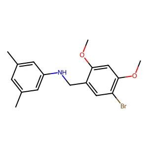 N-(5-bromo-2,4-dimethoxybenzyl)-3,5-dimethylaniline structure