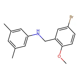 N-[(5-bromo-2-methoxyphenyl)methyl]-3,5-dimethylaniline structure