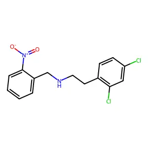 2-(2,4-dichlorophenyl)-N-(2-nitrobenzyl)ethanamine structure