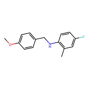 4-fluoro-N-(4-methoxybenzyl)-2-methylaniline structure