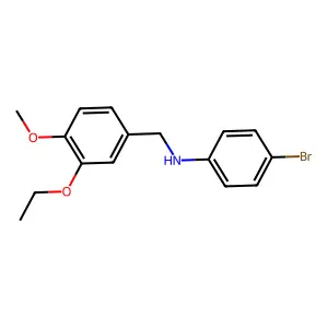 4-bromo-N-(3-ethoxy-4-methoxybenzyl)aniline structure