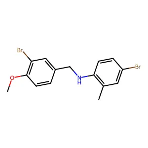 4-bromo-N-[(3-bromo-4-methoxyphenyl)methyl]-2-methylaniline structure