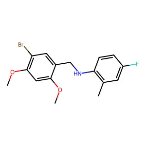 N-[(5-bromo-2,4-dimethoxyphenyl)methyl]-4-fluoro-2-methylaniline structure