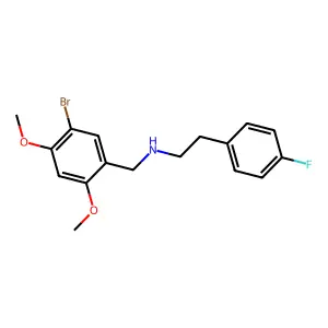 N-(5-bromo-2,4-dimethoxybenzyl)-2-(4-fluorophenyl)ethanamine structure