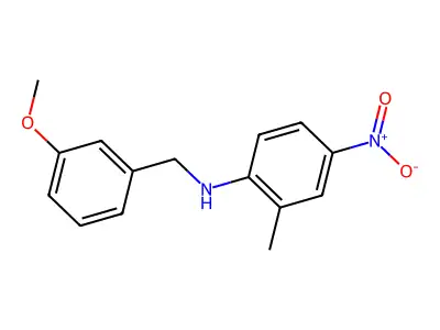 N-[(3-methoxyphenyl)methyl]-2-methyl-4-nitroaniline structure