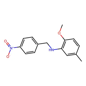 2-methoxy-5-methyl-N-[(4-nitrophenyl)methyl]aniline structure