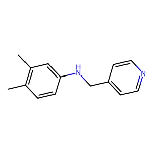 3,4-dimethyl-N-(pyridin-4-ylmethyl)aniline structure